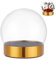 NBEADS Clear Glass Dome, 12.8x12cm Ball-Shaped Clear Glass Display Case with 304 Stainless Steel Base Decorative Dome Case for Plants, Flowers, Photos, Medals