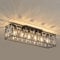 JIINOO Moderna Cristal Lámpara De Techo, 6 Luces Negros Lámparas De Techo, Clásicos Lámpara De Araña Rectangular Para Salon De Estar Cocina Pasillo Isla Bar, E27