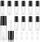JJUNW 10 Stück Leere Tuben Lip Gloss Tubes, Mini-transparente nachfüllbare leere Tuben, 1.2ml Kosmetik Behälter für Lipgloss Kosmetik Make-up(schwarz)