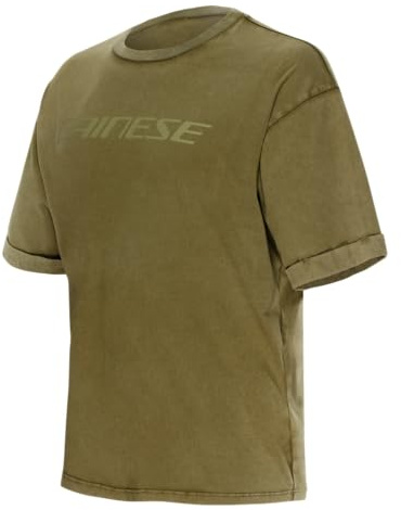 Dainese Men's SFUMATA Short-Sleeved Crew-Neck T-Shirt, Olive Branch, M