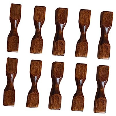 CONGARTENO 10pezzi Poggia Bacchette Legno Forma di Manubrio Giapponese Rest per Bacchette Cucchiai e Forchette per La Tavola Design Creativo e Funzionale per Uso Domestico Marrone
