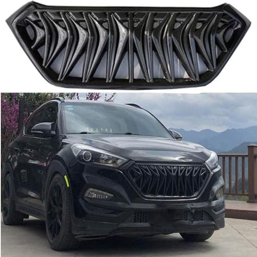 zhangbaoshun Auto Kühlergrill für Hyundai Tucson 2015-2018,Doppelsteg Sport Kühlergrill,Nieren Gitter Frontgrill Waben Gitter Tuning Zubehör für Auto