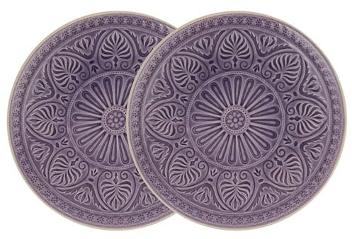 BUTLERS Teller Ø31cm 2er Teller Set SUMATRA Steinzeug Geschirr | Speiseteller Dinnerteller Essteller Deko-Teller | Exotisch & gemustert | Mikrowellen- & spülmaschinenfest