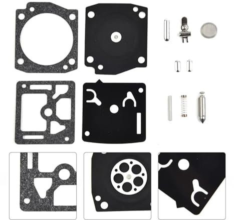 Kit de reparación de carburador for motosierra HUSQVARNA 340, 345, 346, 350, 351 y 353. Accesorios de repuesto for cortacésped. Herramientas eléctricas.