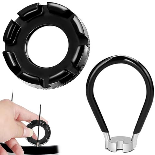Lubentra 2 Pcs Bicycle Spoke Wrench Tool – 6-in-1 Adjustable Bike Spoke Key Set for Wheel Truing and Maintenance