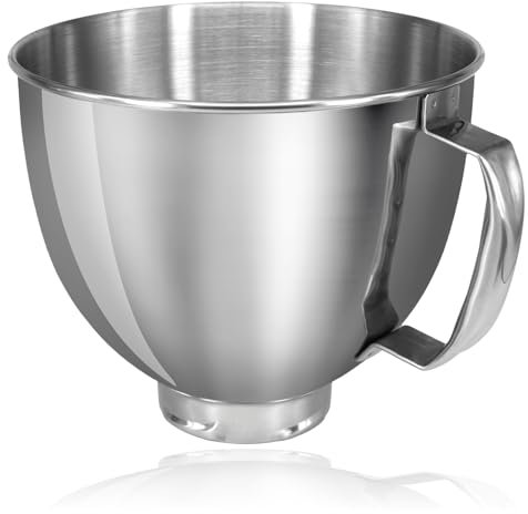 Spares2go Bowl for KITCHENAID Mixer 4.8L K5THSBP Stainless Steel Tilt-Head K45SS KSM1 KSM9