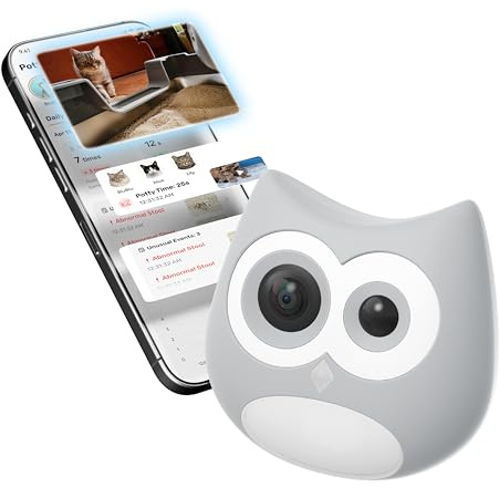 SiiPet AI Cat Camera – Litter Box Monitoring, Pet Camera with Phone APP Indoor, Multi-Cat Health Tracking, UTI/Diarrhea Early Alerts, Wireless Cat Cam with Night Vision