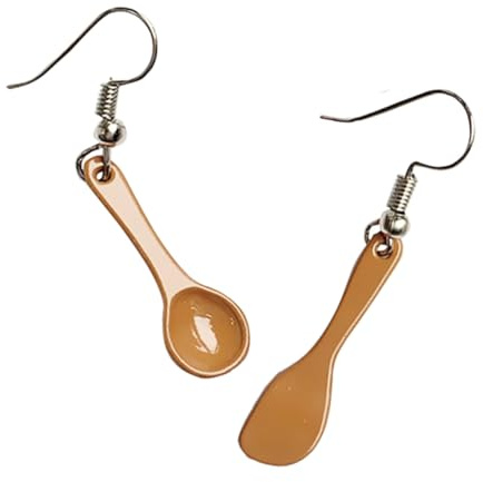 Gatuida Boucles D'oreilles Faites à La Main Amusantes De Mini Cuillère, Fil D'oreille Léger En Métal, Bijoux Pour Femmes, Accessoires Mode Pour Fêtes Et Occasions Spéciales