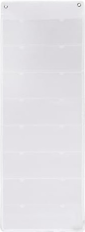 PATIKIL Porte-Cartes 4 x 6 Avec 16 Emplacements En PVC Blanc | Pochette Organisatrice Transparente, Pochette Murale Suspendue