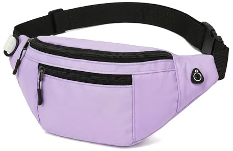 Bauchtasche Herren & Damen – wasserdichte Gürteltasche für Reisen, Alltag & Outdoor – Leichte gürteltasche Damen Hüfttasche Outdoor Groß Handytasche Sport Wasserdicht (Lila)