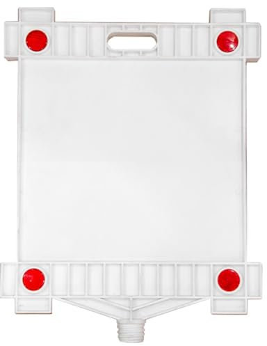 Square Empty Sign Plate with Reflector for Traffic Cones and Safety Barriers | Plastic Blank Sign Board for Delineator Post and Safety Cones