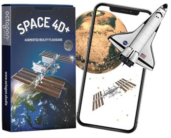 Space 4D+ by Octagon Studio: Augmented Reality Space Exploration-Karten – Perfektes pädagogisches Geschenk für Geburtstage und Feiertage – Interaktives Lernen für Kinder & Erwachsene – iOS & Android