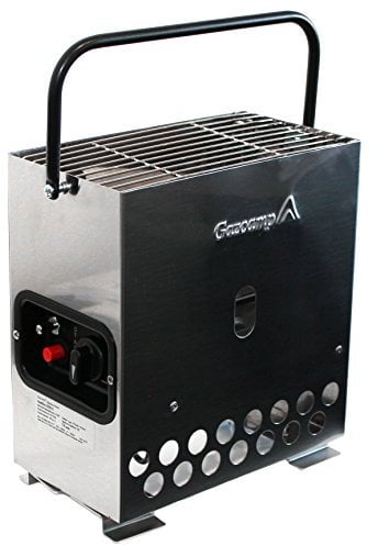 Heatbox 2000 in Edelstahl Gasheizung Heizung incl. Schlauch mit Schnellkupplung