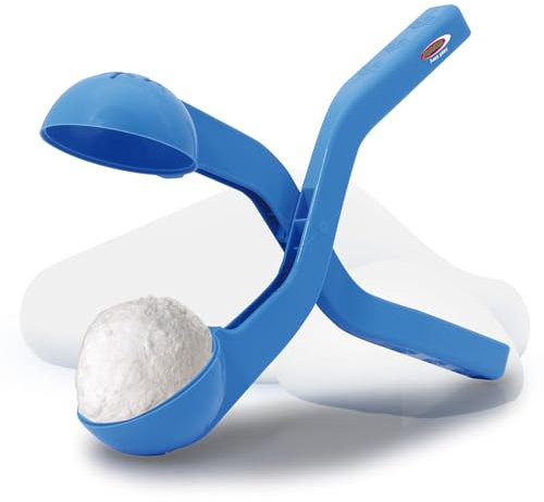 JAMARA 460395 - Snow Play Schneeballzange 38cm - Schneebälle (ca. 7 cm Durchmesser) in Sekunden Formen, nie Wieder kalte Hände, Schneebälle sind fluffig und Nicht so hart wie die Handgemachten, blau