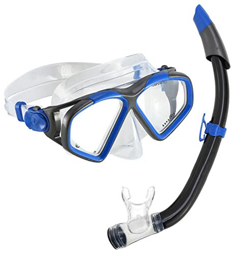 Aqualung Hawkeye Set mit Maske und Schnorchel, blau, L