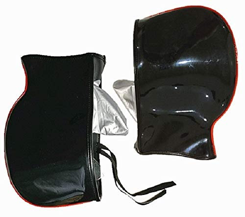 AOL Handlebar Warmer Winter Motorcycle Scooter Bike Gloves Material Hand Muffs (Black)