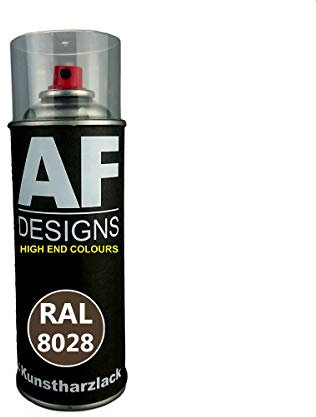 Alex Flittner Designs Kunstharz Lackspray Buntlack Spraydose RAL8028 TERRABRAUN seidenmatt Sprühdose