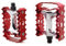 ZTZ MTB Pedale 9/16 Sealed Bearing - Aluminium Antirutsch Mountainbike Plattform Pedale für BMX MTB, Leicht und Langlebig, Rot