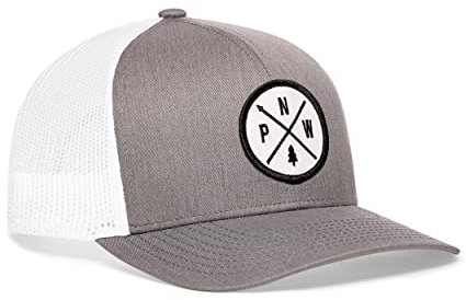 HAKA Unisex Höhe: 4,0 Baseballkappe, Weißer Aufnäher – grau-weiße Mütze, Einheitsgröße