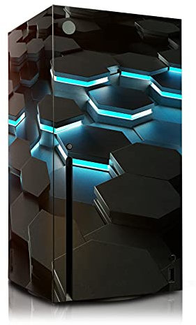 Schutzfolie Sticker Hülle für Spiele Konsole Gehäuse Aufkleber Vinyl Folie Skin gegen Kratzer Design Cover passgenau selbstklebend R139 (X, 08 Hexagon)