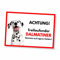 Dalmatiner Freilaufender Hund Dog Schild Spruch Türschild Hundeschild Warnschild Geschenkidee Sicherheitsschild Hund Privatgrundstück Hundewarnung Warnung vor dem Hund