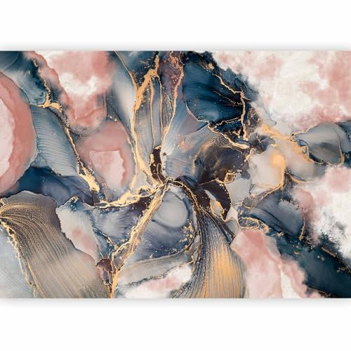 murando Photo Wallpaper Abstract 392x280 cm / 155x111 Peel and Stick Self-Adhesive Foil Print Wall Mural Hallway Texture Paint Stains Blue Pink f-C-10019-a-a