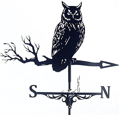 girouette de Jardin Exterieur Toit Chouette en métal Weathervane avec Montage de Toit, Acier météo Toit de Toit for Le Jardin de Jardin de Ferme extérieure