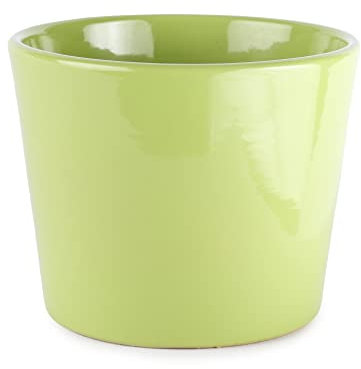 Garronda Übertopf für Pflanzgefäß Klassische Form Blumentopf Keramik ohne Ablauflöcher, Pflanzentopf, Blumenübertopf GD-0019 (Grün 041, ⌀7cm H 6cm)