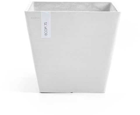 Ecopots Rotterdam Pflanzgefäß aus recycelten Materialien mit handgefertigtem Finish 40x40x35 cm nachhaltiger Blumentopf