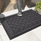 Color G Dirt Trapper Door Mat 120 x 180 cm, Heavy Duty Outdoor Door Mats, Non Slip Rubber Backing Entrance Rug, Washable Doormat for Indoor and Outside - Grey