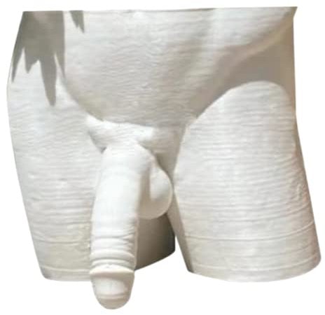 Obelunrp Vase pour Le Corps Masculin, 10 cm de Forage de Corps drôle, Pot de Fleurs Succulent créatif, Ornement décoratif de Table intérieur pour décoration de Jardin (Blanc)
