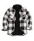 ZENTHACE Herren warm Sherpa gefüttert Fleece Plaid Flanell Shirt Jacke gemütlich Herbst Winter Flanell Jacke Mantel schwarz und weiß XL