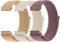 Vancle 3Pack für 20mm Armband Nylon Uhrenarmband mit Schnellverschluss Geeignet Ersatzarmband 20mm für Damen Herren(Starlight/Milchtee/Violett)