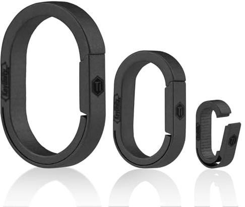 KeyUnity Mini Porte-clés Fendu à dégagement Rapide, Doublure de Porte-clés avec Mousqueton en Titane pour connecter Les clés de Voiture et de Maison