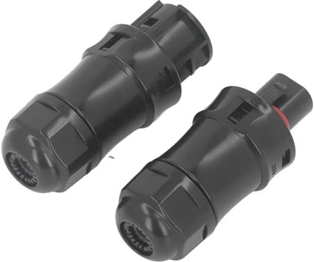 2 Stück Stromanschluss, PA66-Material, IP68-Schutz, Solar-Mikro-Wechselrichter, Photovoltaik-Strom, Solarpanel-Anschlüsse, 3-poliger Mikro-Rückwärtsanschluss, Buchse, 500 V