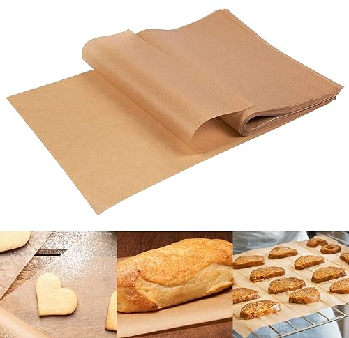 100Pcs Parchment Paper,Non Stick Baking Paper Sheets 8x12inch(20x30cm),Precut Greaseproof Paper,Greaseproof Paper Sheets,for Baking,Cooking,Grilling,Air Fryer and Steaming,Cookie Pans,Oven