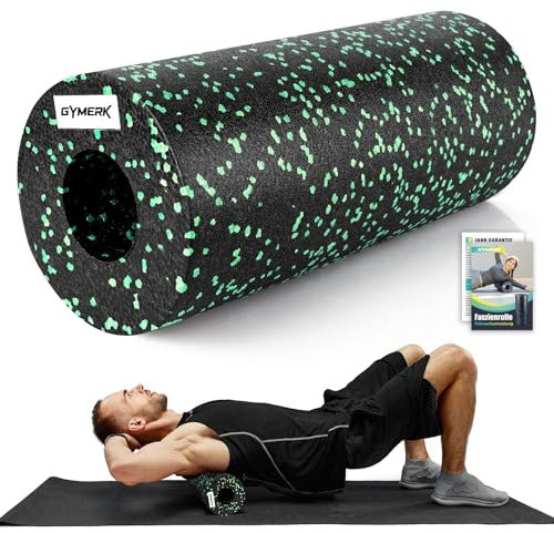 GYMERK Faszienrolle Mittlere Härte, Foam Roller (33 x 14 cm), Selbstmassage Fazienrolle zur Dehnung & Fitness des Rücken Wirbelsäule Beine, Effektive Massagerolle für funktionales Training