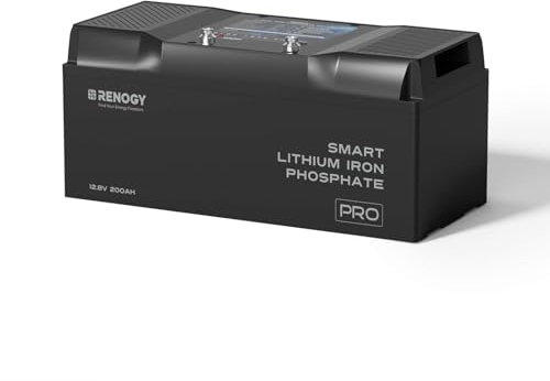 Renogy 12V 200Ah LiFePO4 Battery with Bluetooth and Self-Heating Function, 12V Lithium Leisure Battery over 5000 Deep Cycles, Backup Power for Caravan, Campervan, Motorhome, Cabin, and Trolling Motor