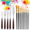 Luckwaii Spachtel Set 15 Stück Acrylmalerei Künstlerbedarf Spachtelmasse, 5 Palette Messer+10 Pinselset Set Spachtel Acrylmalerei Strukturpaste Spachtel Set Kunstlerbedarf zum Olgemalde