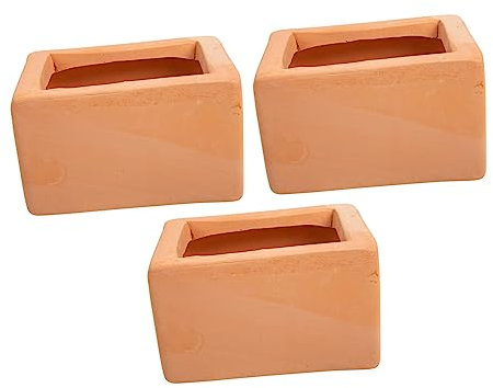 INOOMP 3pièces Pots De Fleurs Rouge De Pots Carrés pour Plantes Succulentes pour Intérieur Et Extérieur Décoration Élégante pour Balcon Et Jardin