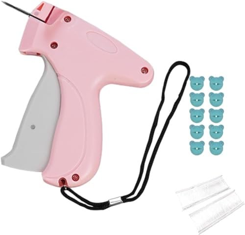 Quick Clothing Fixer, Mini Quick Repair Garment Sewing Machine, Instant Button Garment Connector, Comes with 50 Bear Buckles and 12 Plastic Needles, A Total of 660 Pieces (Set A)