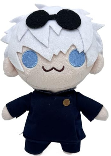 KUKUShining Gojo Und Geto Plüschtier, 20cm Süßer Anime Plüsch Schlüsselanhänger Cartoon Gojo Satoru Geto Suguru Spielzeugpuppe for Fans Geschenke(Gojo Satoru)