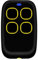 Telecomando cancello universali multifrequenza da 280 a 868 mhz, radiocomando 4 Canali universale, rolling code programmabile per portone garage (Giallo)