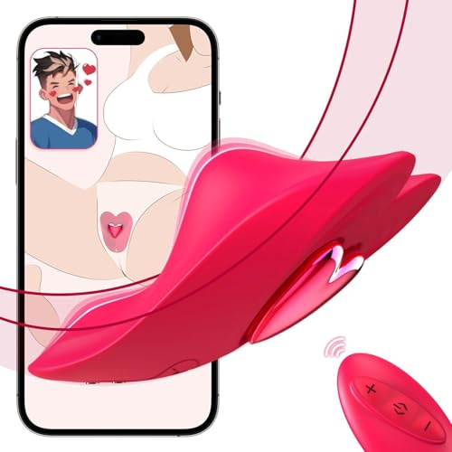 Sex Spielzeug für Paare Frau Butterfly Vibrator mit APP & Fernbedienung für sie Klitoris Vagina, Tragbarer Bluetooth mini Slip Vibratoren mit Magnetclip mit 10 Vibrationsmodi