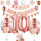 10. Geburtstag Deko Roségold, Luftballon 10. Geburtstag, Geburtstagsdeko 10 Jahr, Mädchen 10 jahre Geburtstag deko, Zahl 10 Luftballons Tortendeko Roségold Weiß Rosa Ballons für Geburtstag Party Deko