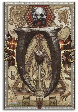SILATSAWTU Poster, Motiv: The Elder Scrolls Oblivion, dekoratives Gemälde, Leinwand, Wandposter und Kunstdruck, moderne Familienschlafzimmer-Dekoration, Poster, 60 x 90 cm