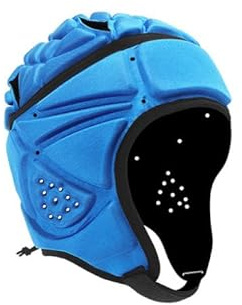 Flag Football Helmet Youth, Adjustable Special Needs Hat, Lightweight Breathable Soft Helmet for Flag Football for Soccer, Hockey, Baseball, EVA Soft Shell Cap 7v7 (Blue, S)