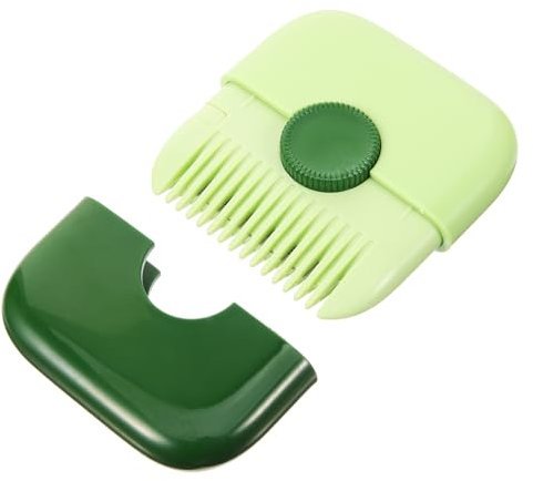 MUSISALY Tondeuse à Cheveux Manuelle Peigne Coupe Fourches Appareil Portable De Finition Pour Cheveux Avec Design Élégant Vert Avocat