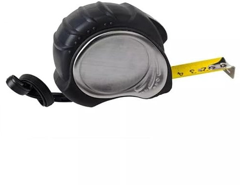 Bandmaß, Maßbänder, Zugmessgerät 5m aus Kunststoff, Schwarz, Faltmaßband, Präzisions-Messwerkzeug ideal für Bau und Handwerk,