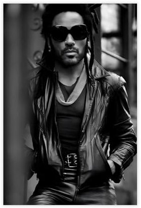 bpoejge Exklusive Kunst, individualistische Rocksängerin Lenny Kravitz, Retro-Porträtposter, 3 Leinwand-Poster, Schlafzimmer, Dekoration, Landschaft, Büro, Raumdekoration, Geschenk, 30 x 45 cm